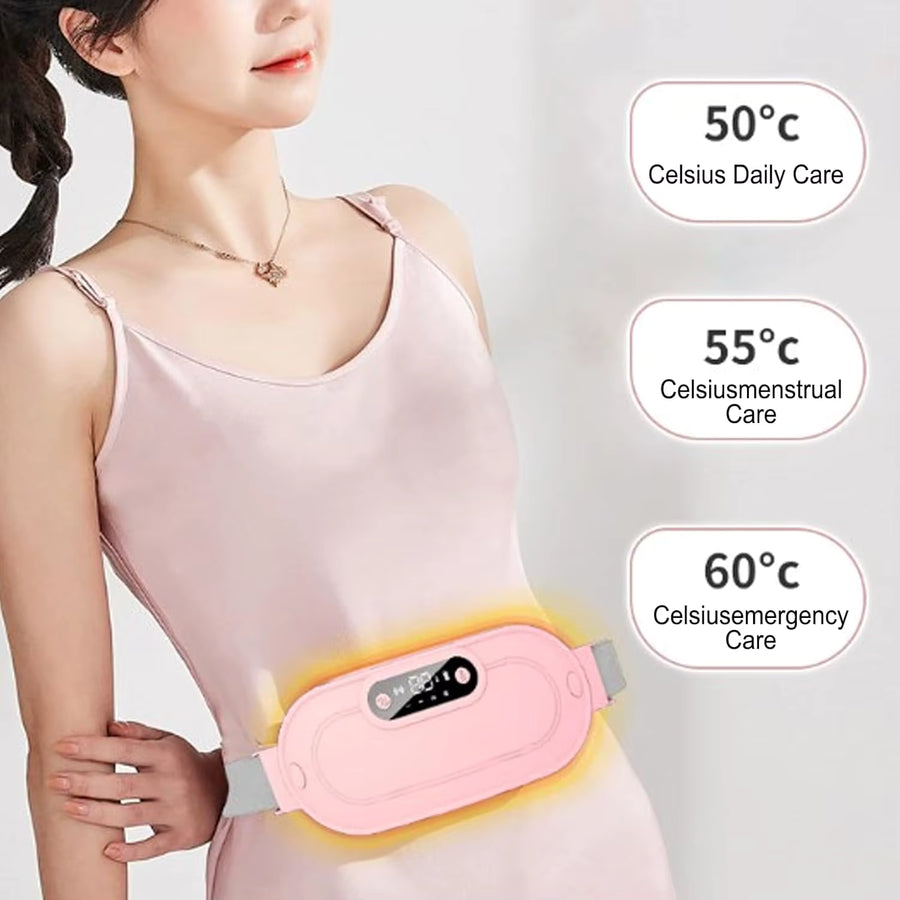 Period Cramp Relief Heating Pad – Vibrating Massage Warm Belt