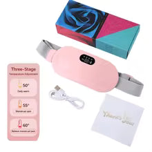 Period Cramp Relief Heating Pad – Vibrating Massage Warm Belt