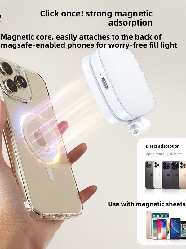 Magnetic Phone Fill Light with Makeup Mirror - Odyssey Gadgets Onlinegadget