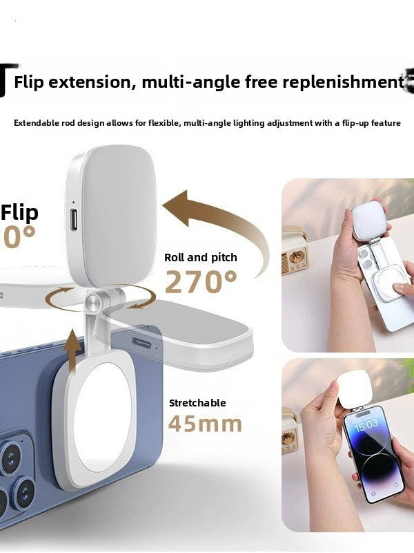 Magnetic Phone Fill Light with Makeup Mirror - Odyssey Gadgets Onlinegadget