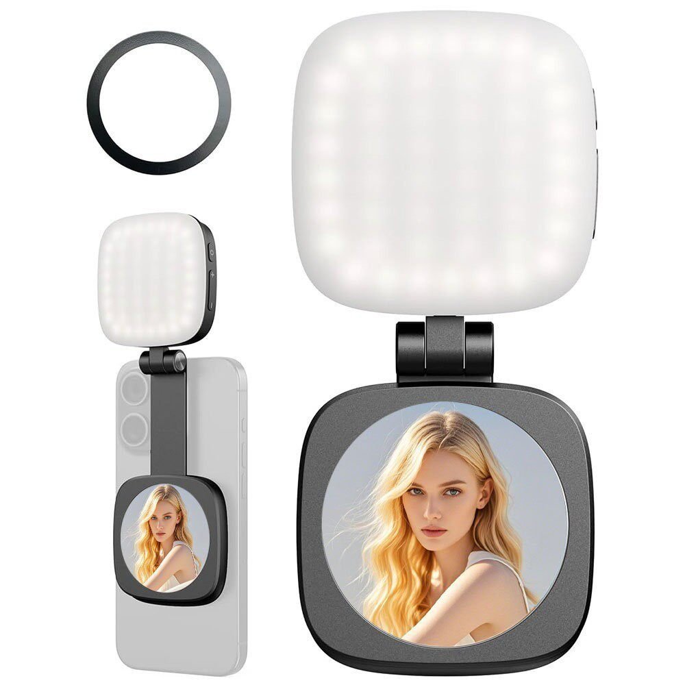 Magnetic Phone Fill Light with Makeup Mirror - Odyssey Gadgets Onlinegadget