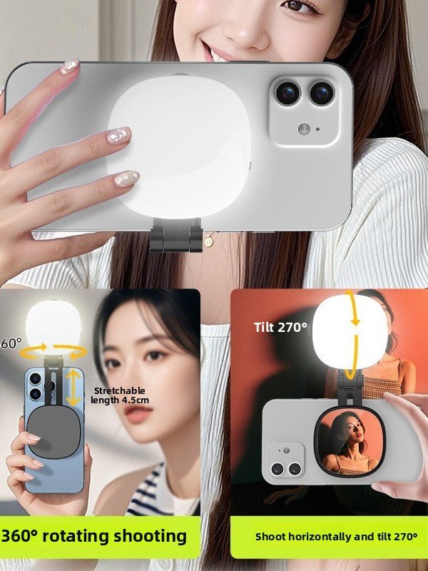 Magnetic Phone Fill Light with Makeup Mirror - Odyssey Gadgets Onlinegadget