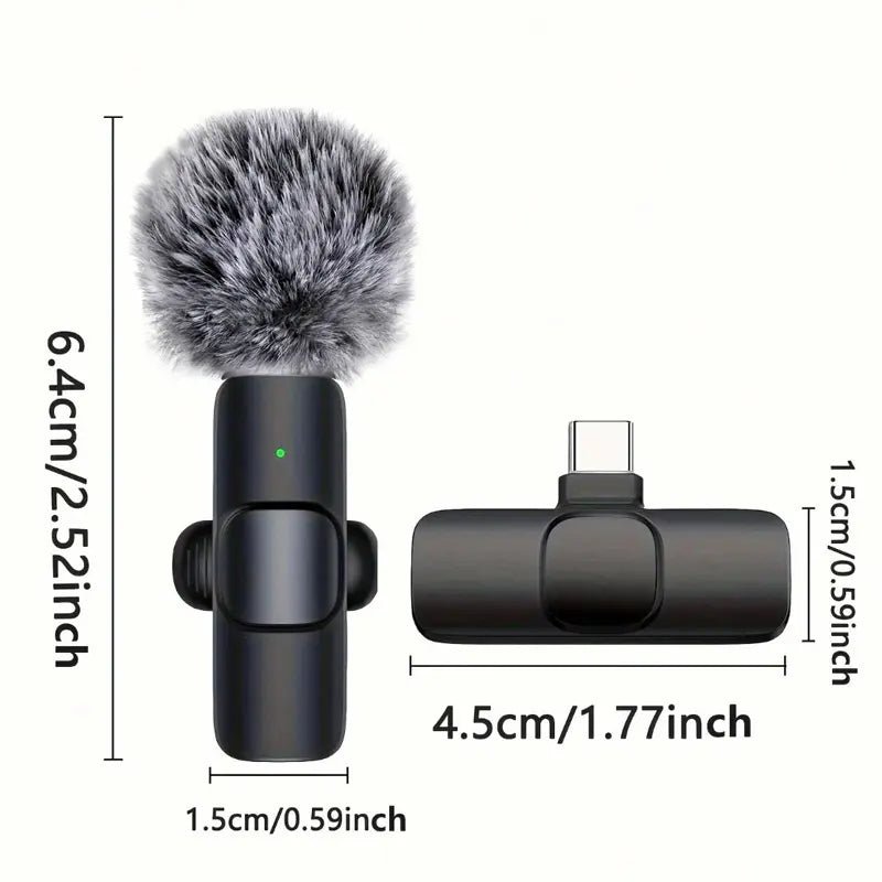 Wireless Mini Lapel Microphone for iPhone & Smartphone – Noise Cancelling - Odyssey Gadgets Online